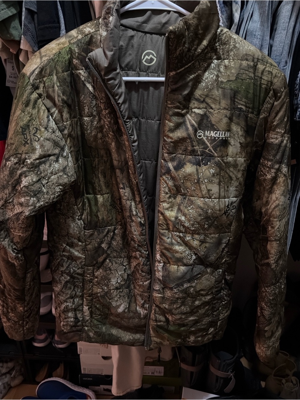 Magellan Outdoors Men's Camouflage Quilted Puffer Jacket - Green/Brown